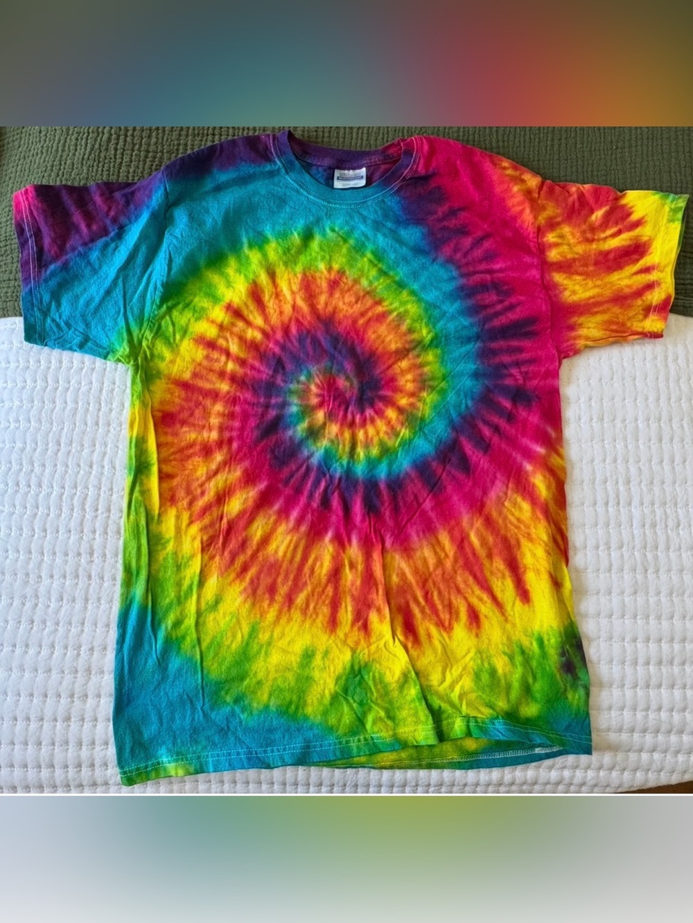 Classic Multicolor Spiral Tie-Dye Short Sleeve Tee
